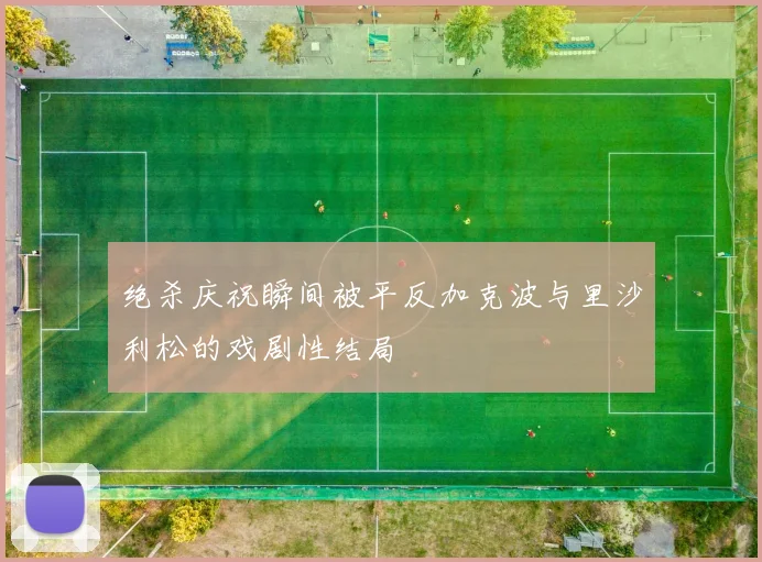 绝杀庆祝瞬间被平反加克波与里沙利松的戏剧性结局